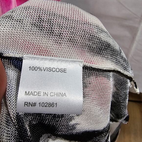 Dor Dor Couture Colorful Super Soft Asymmetric Kimono MEDIUM - Picture 14 of 15